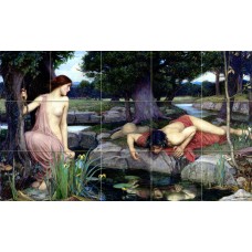 Echo and Narcissus Tile Mural Kitchen Bathroom Wall Backsplash Ceramic #406   232135587645